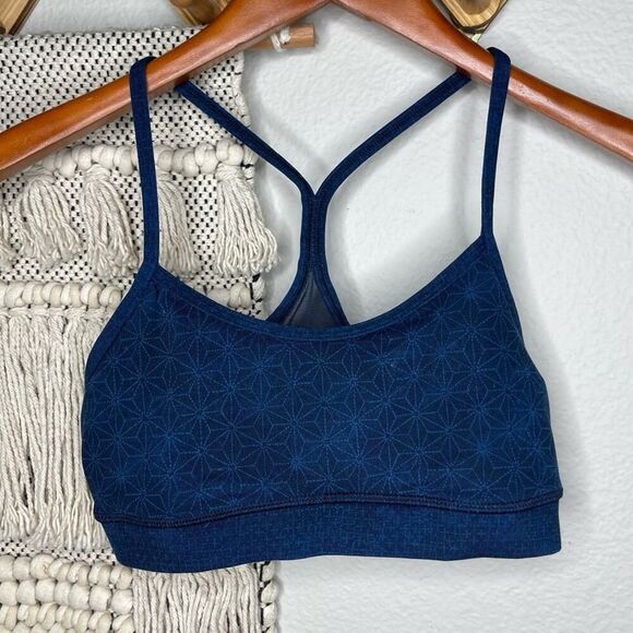 Lululemon Flow Y Bra IV Sashico Star / Cross Inkwell Rugged Blue - Picture 5 of 9